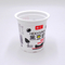 Pasten de plastic koppen 12oz650ml van de voedselrang plastic de drankkop van de yoghurtmelk met aluminiumfoliedeksel aan